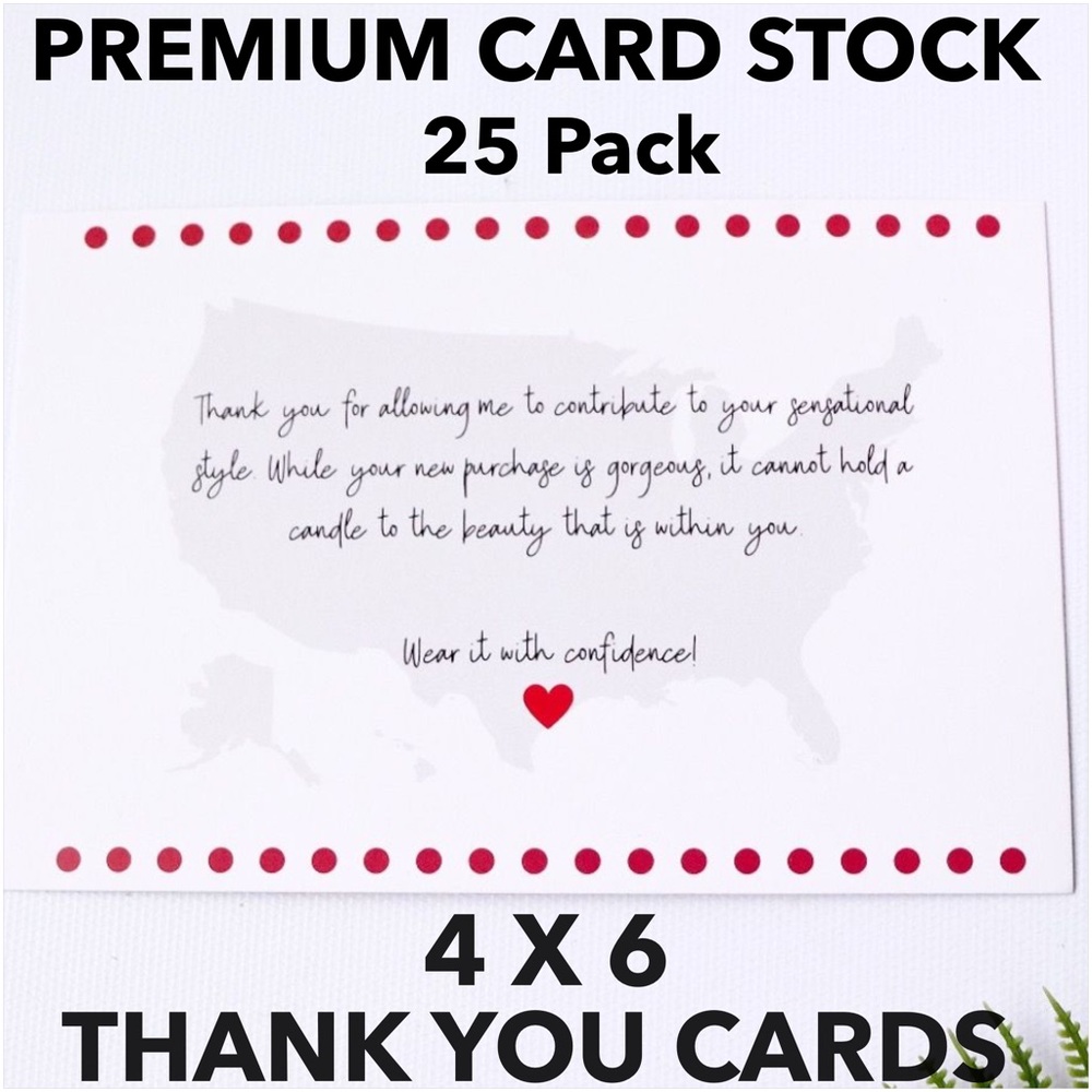 25 4X6 Confidence Thank You Cards PRICE IS FIRM - Picture 2 of 5